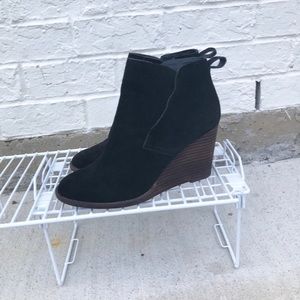 Black suede booties